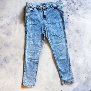 High Waisted Acid Wash Mom Jeans